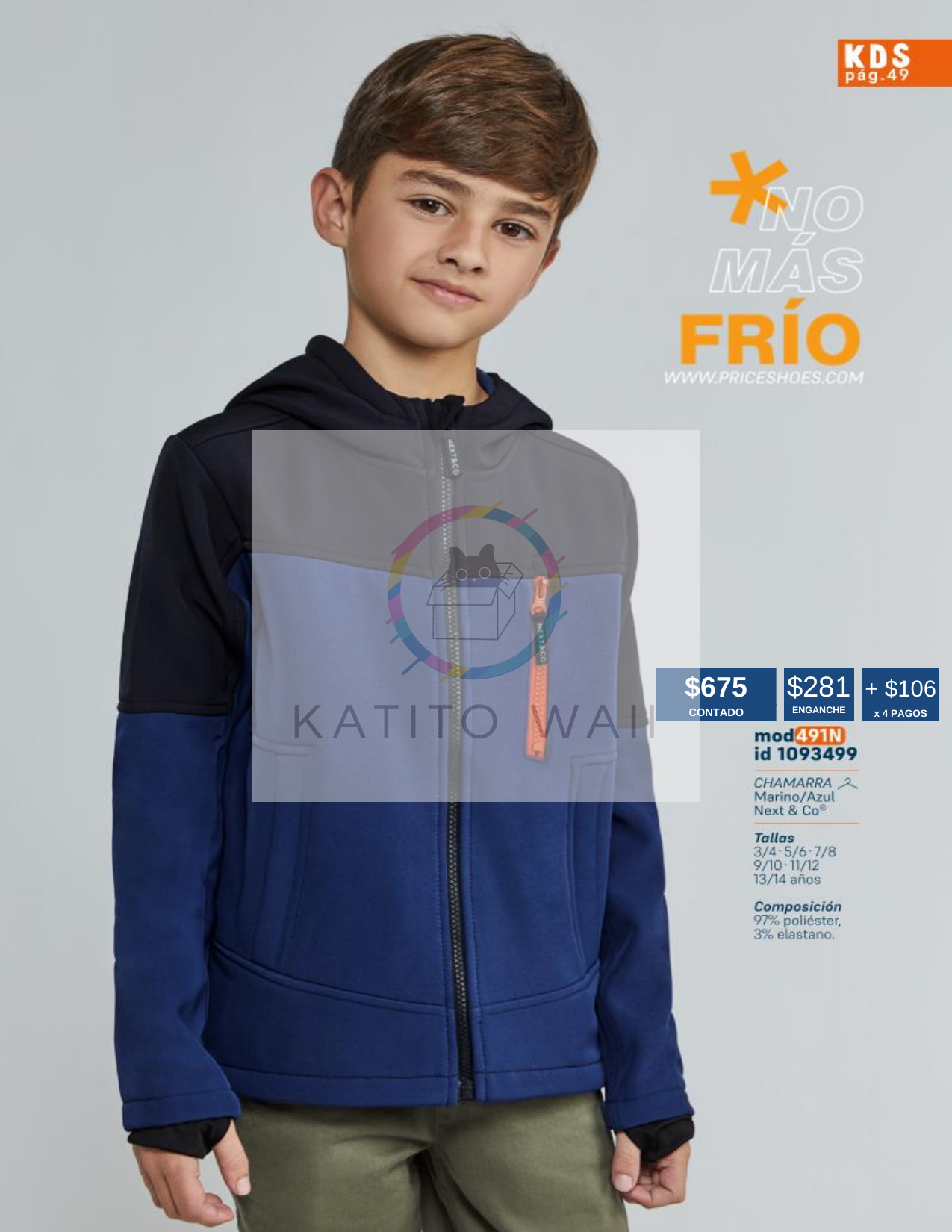 Chamarra azul para niño