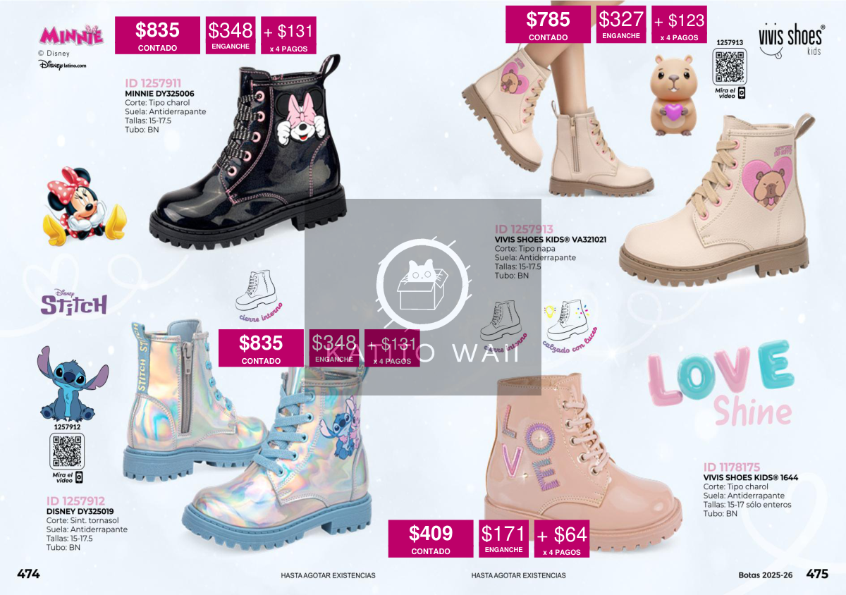 Botas Vivid Kids con diseño de Minnie Mouse