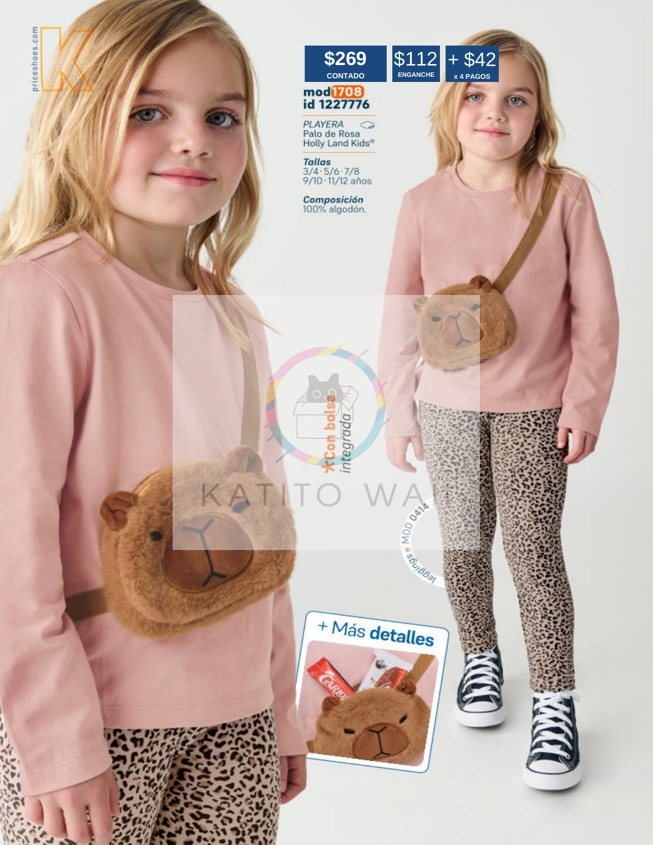 Bolsa crossbody de osito