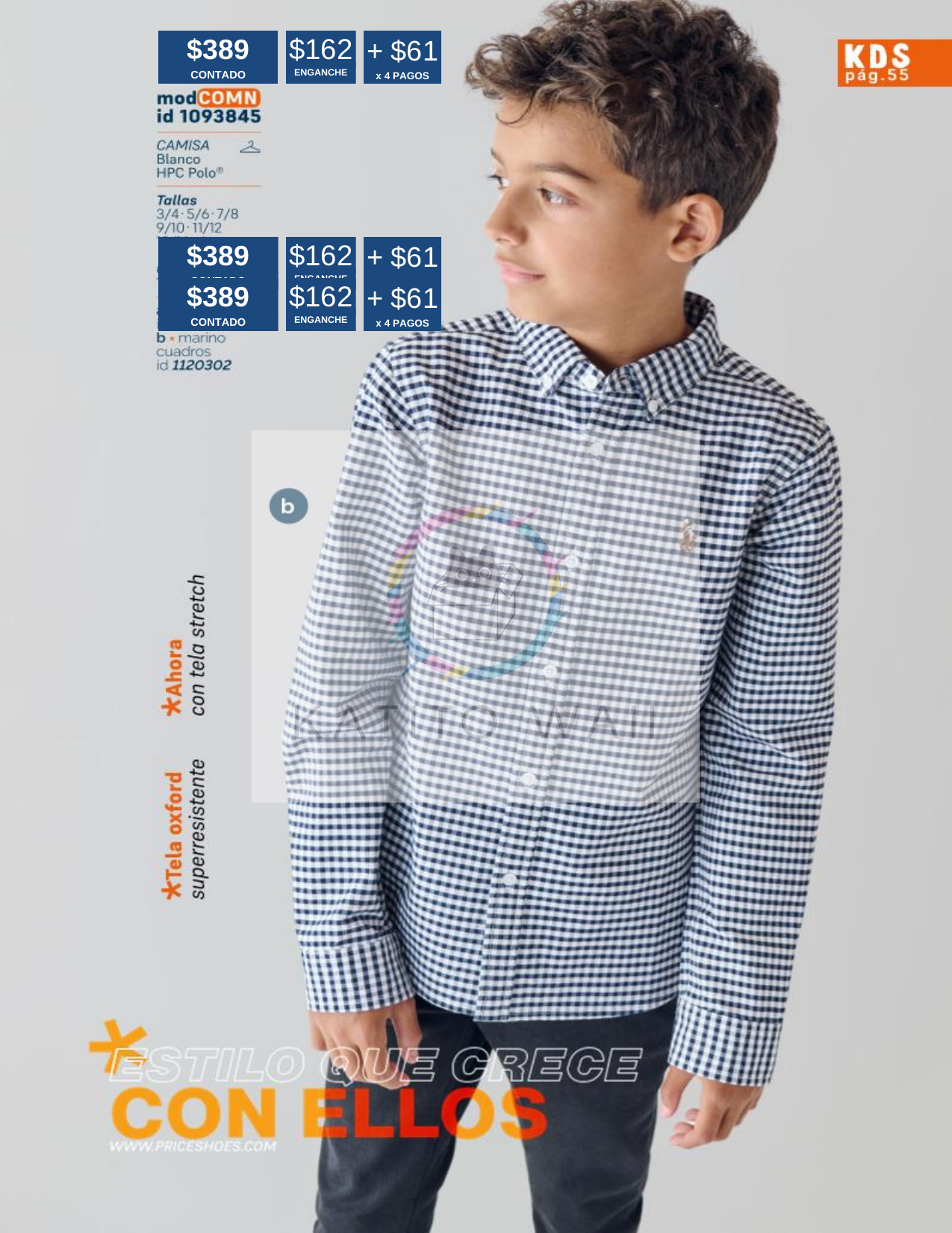 Camisa de cuadros para niño