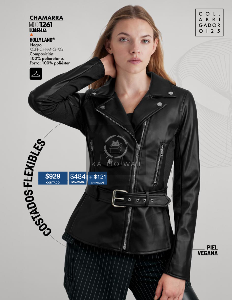 Chamarra de piel vegana