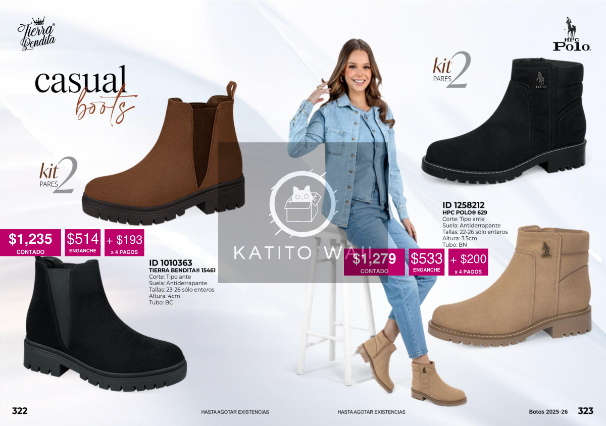 Botines casuales para dama