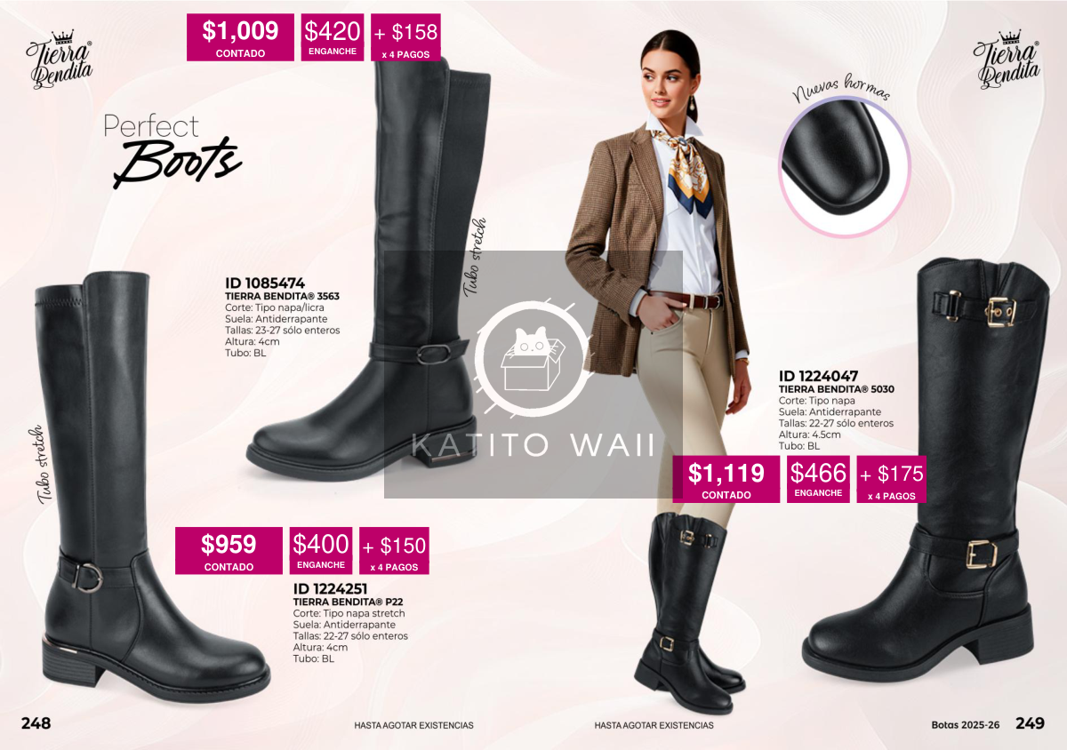 Botas largas de piel sintética