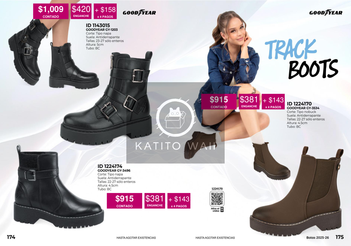 Botines track de mujer