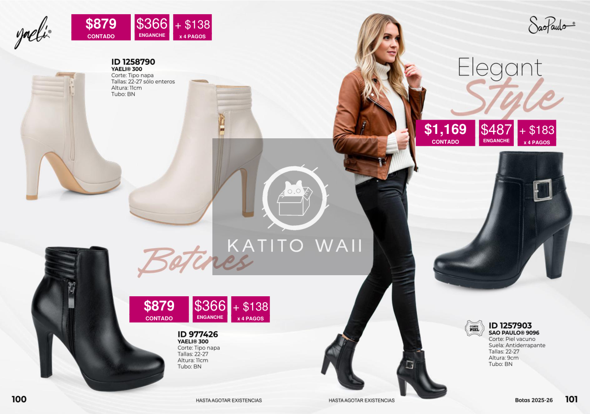 Botín negro con hebilla