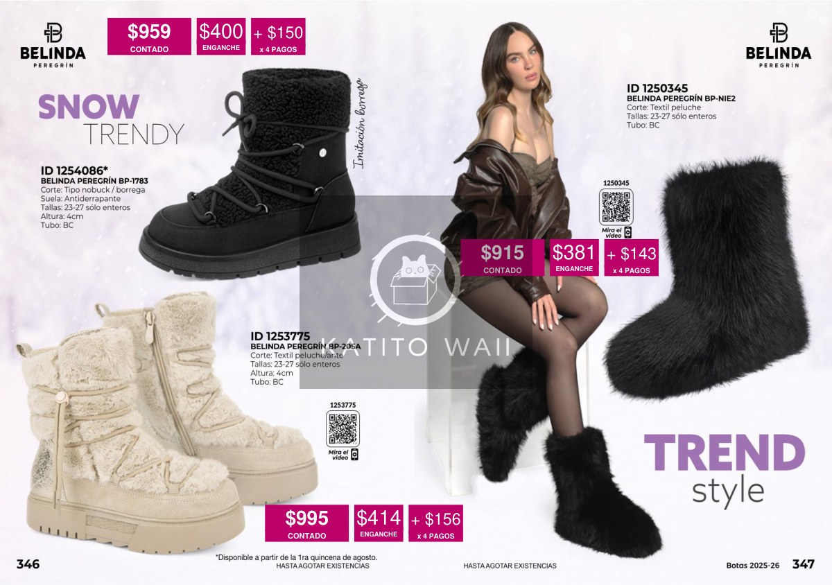 Botas negras peluche