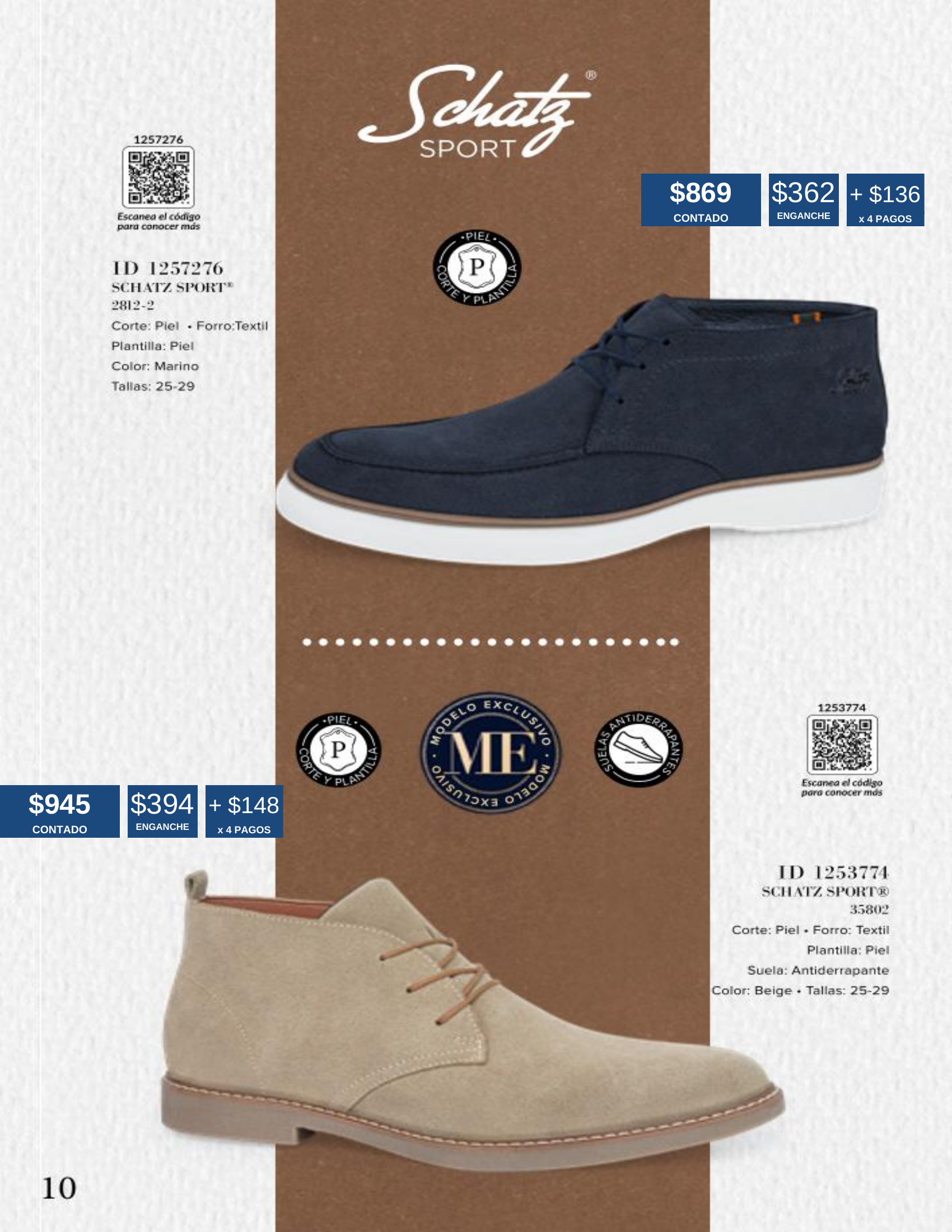 Zapatos tipo botín para hombre