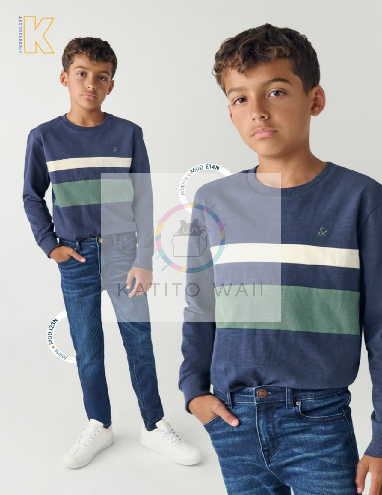 Sudadera de niño con rayas