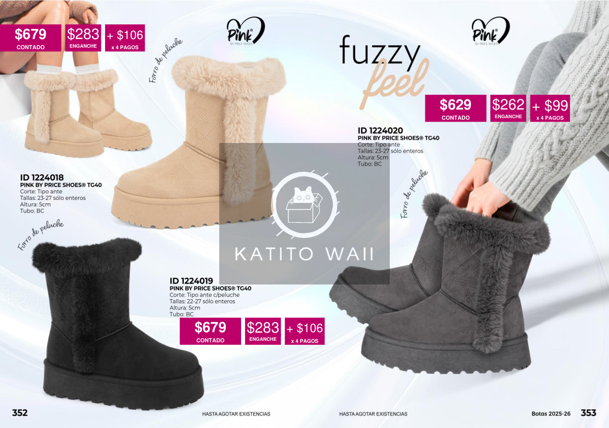 Botas de peluche Pink