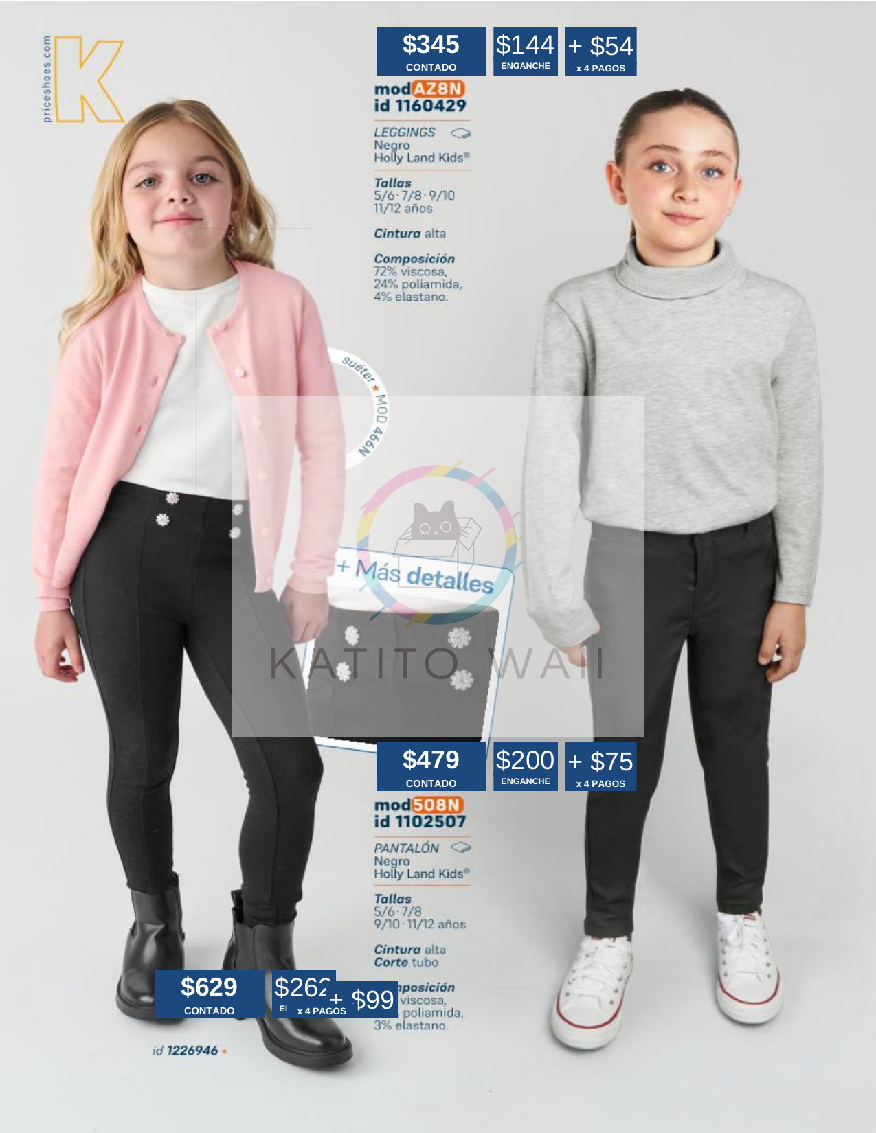 Pantalones negros para niños