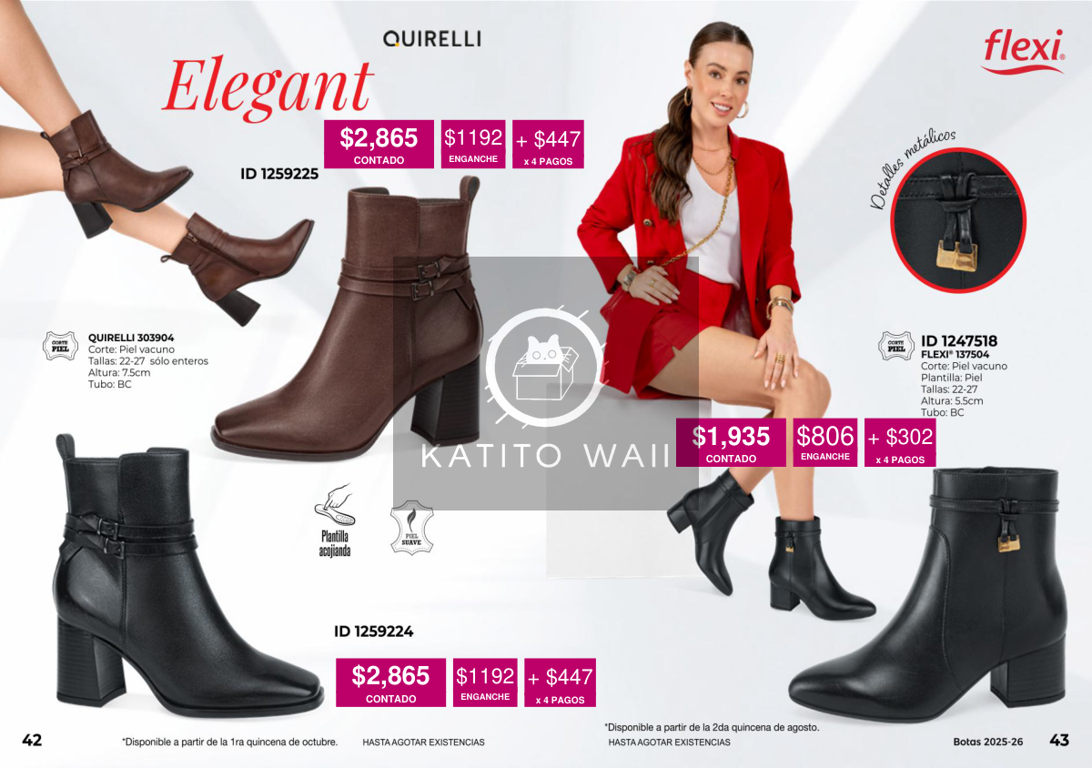 Botines de piel para mujer