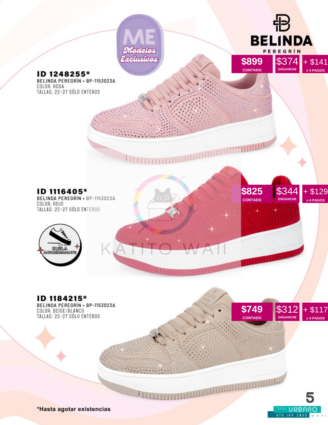 Tenis Belinda Peregrín rosa claro