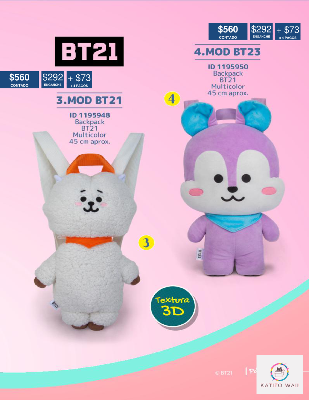 Mochila BT21 Conejo