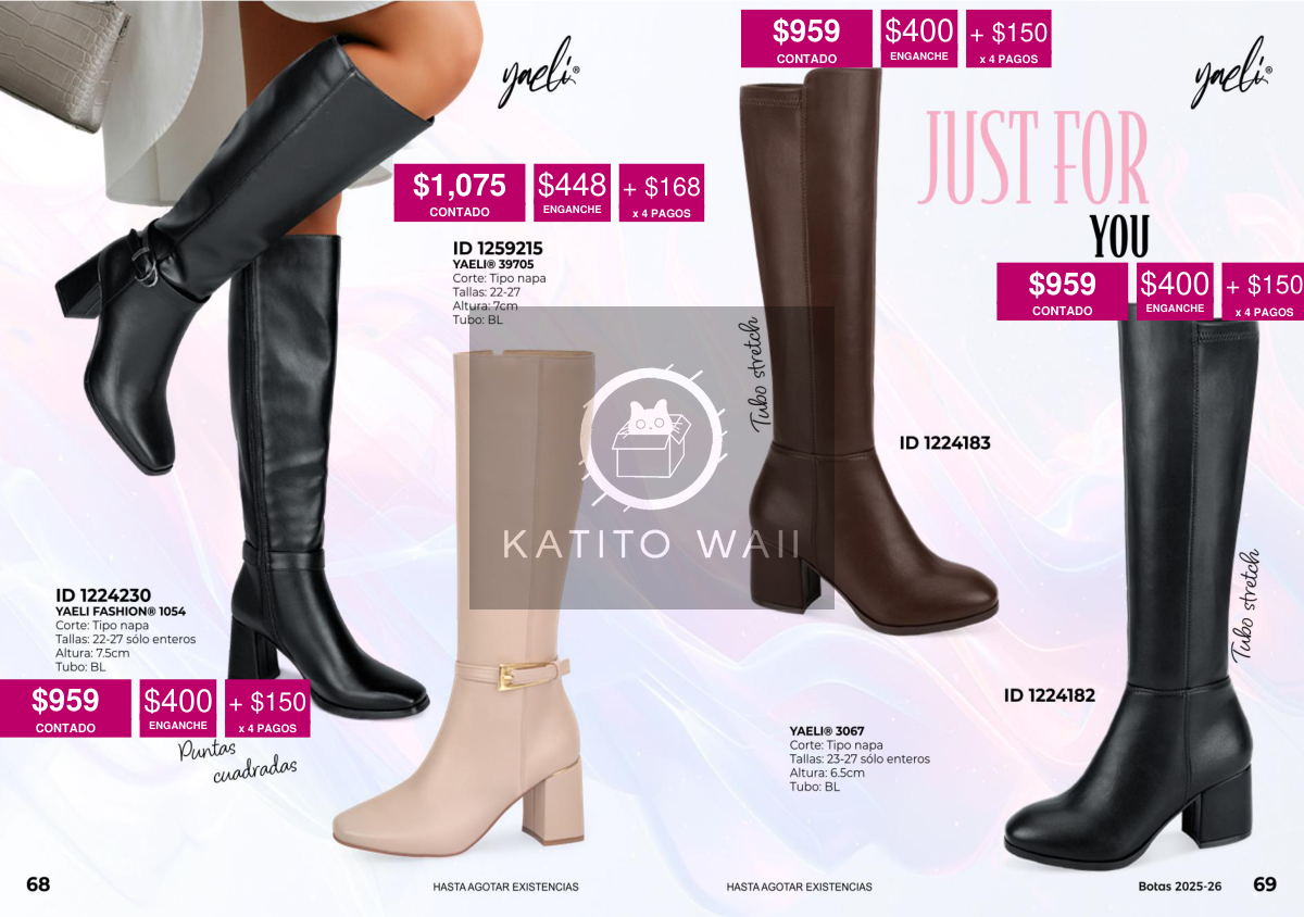 Bota negra para mujer