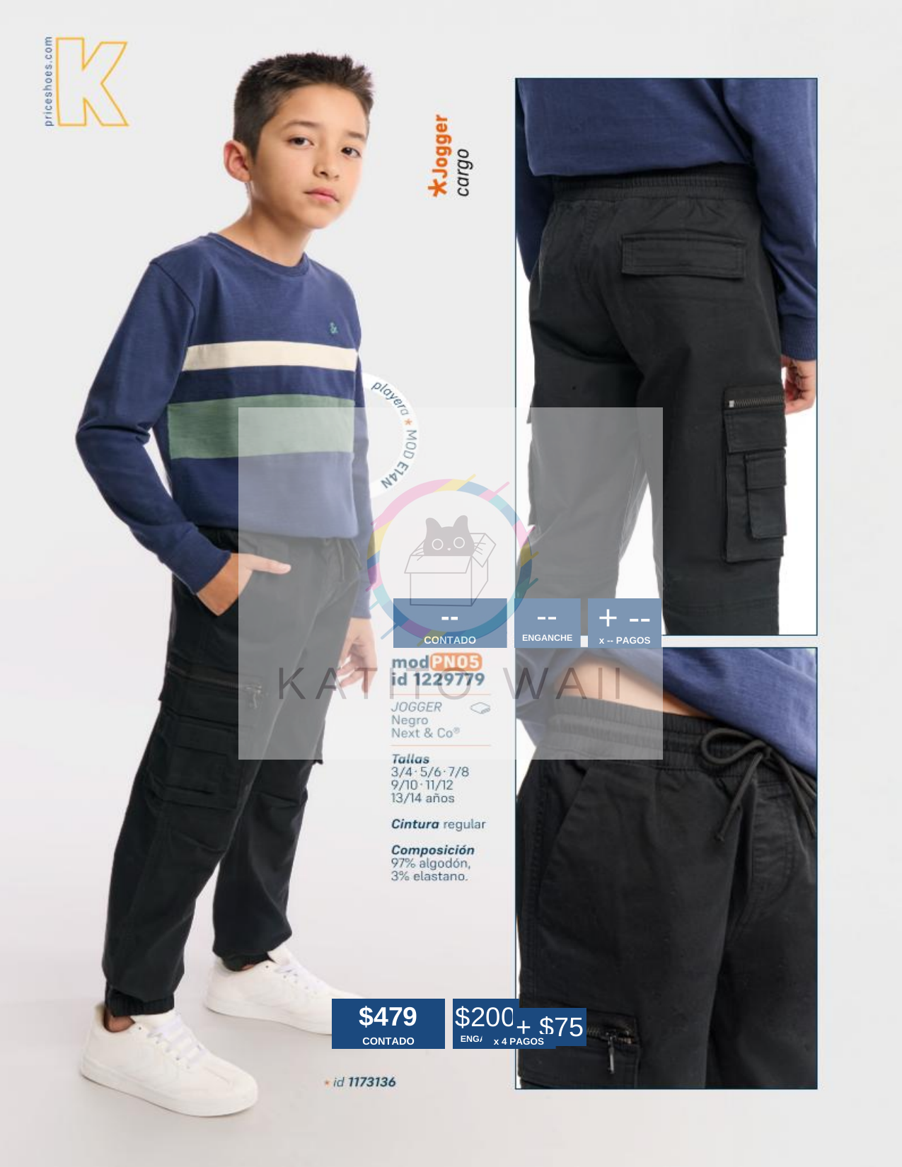 Pantalones jogger negros para niño