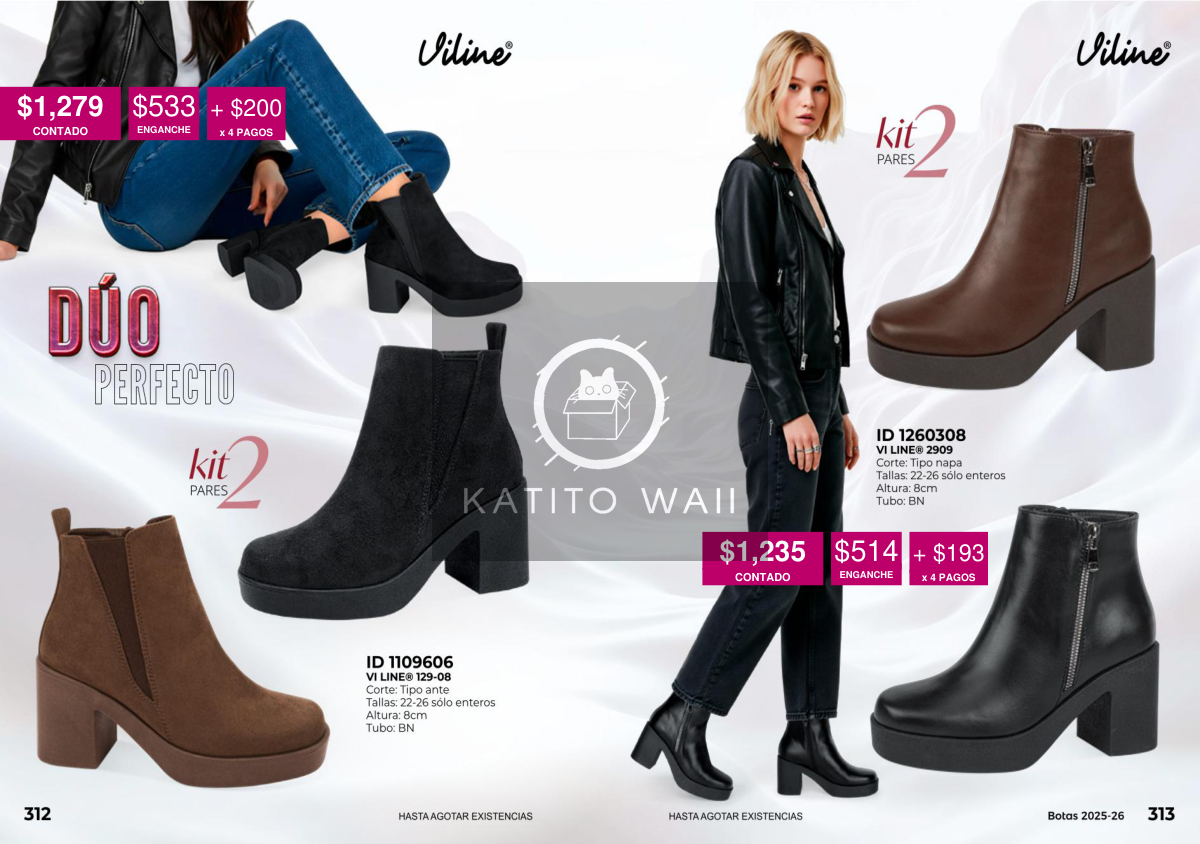 Botines de tacón grueso