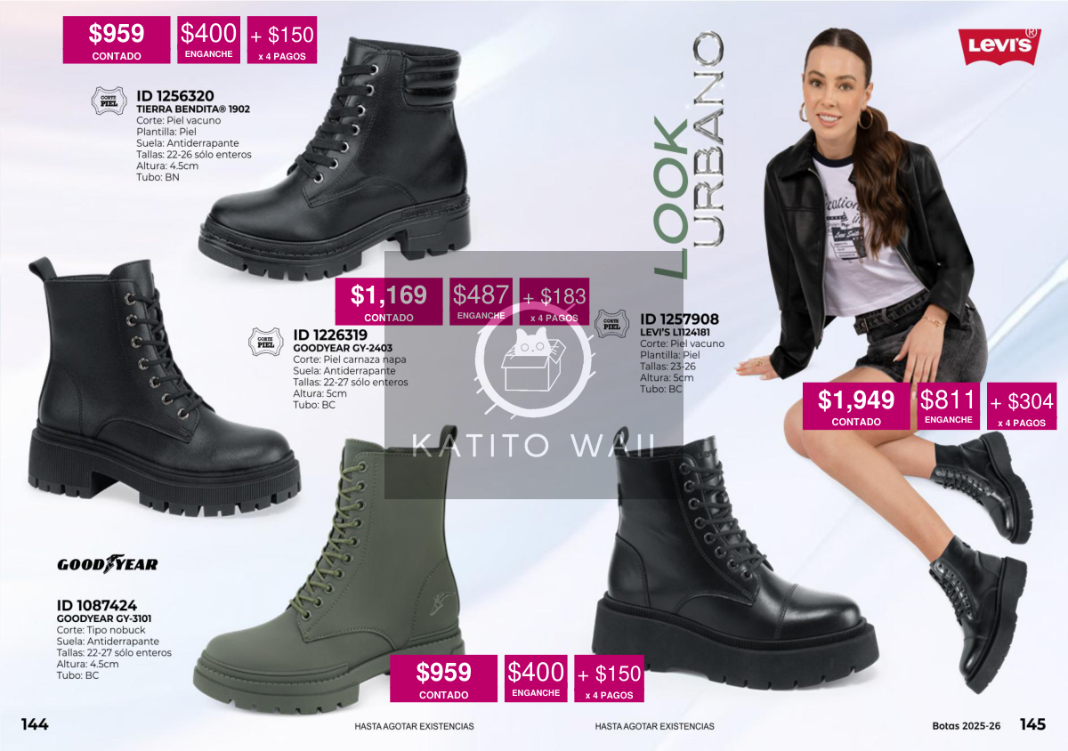 Botas urbanas negras Levi's