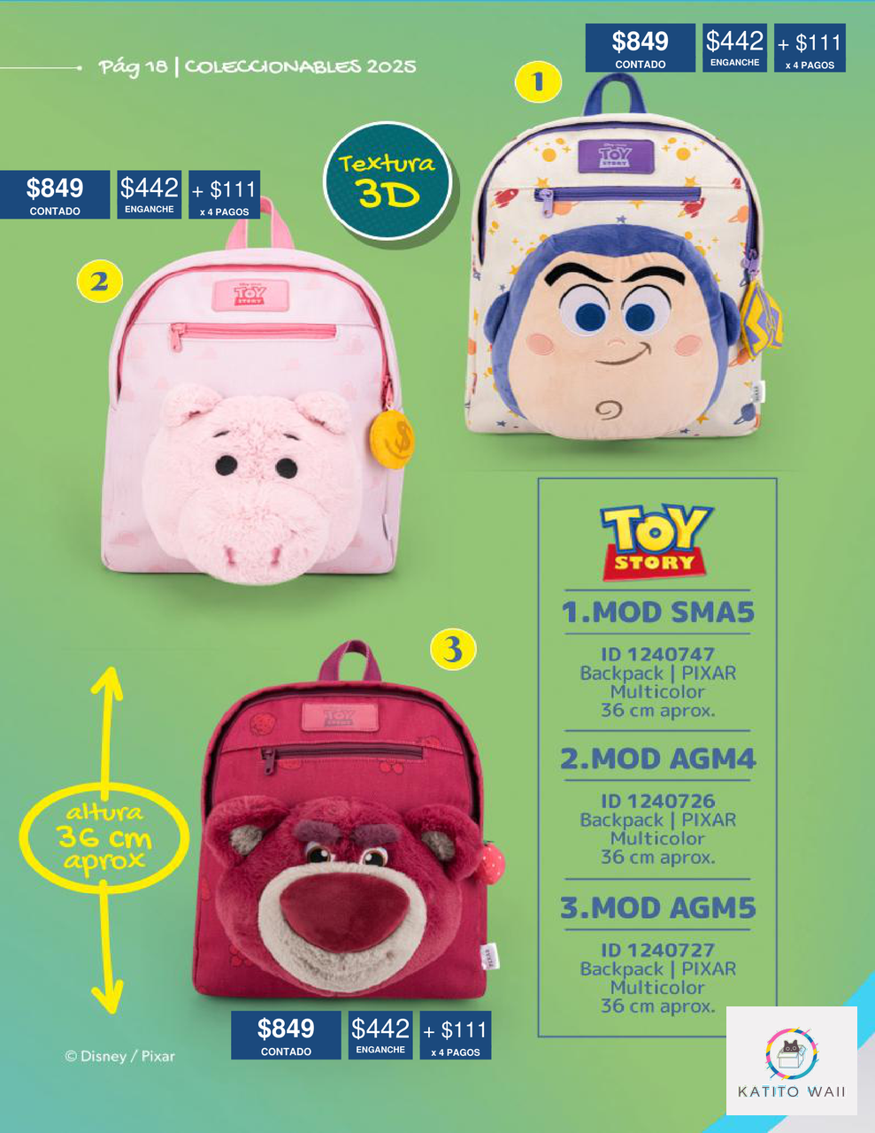 Mochila Toy Story colección 2025