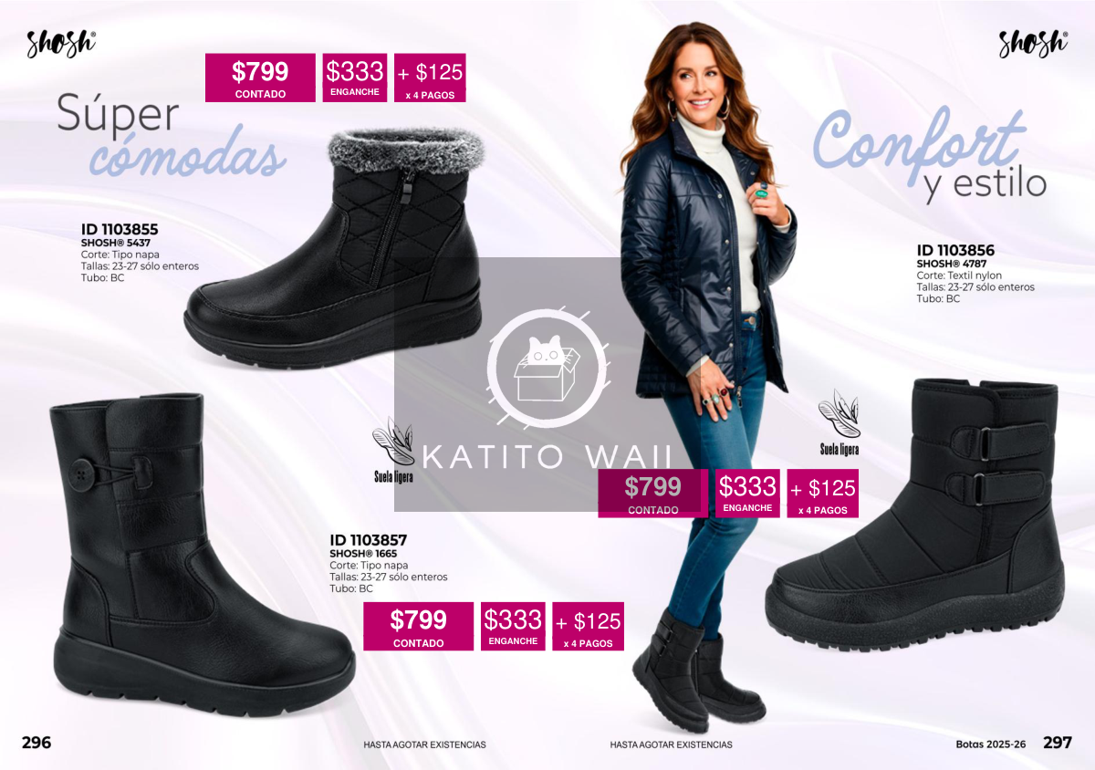 Botas negras para mujer