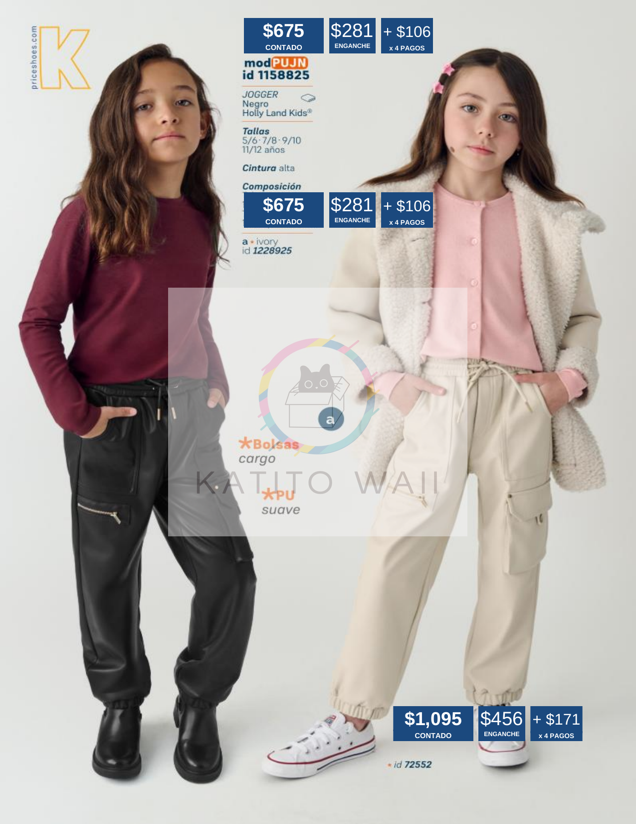 Pantalones cargo para niñas