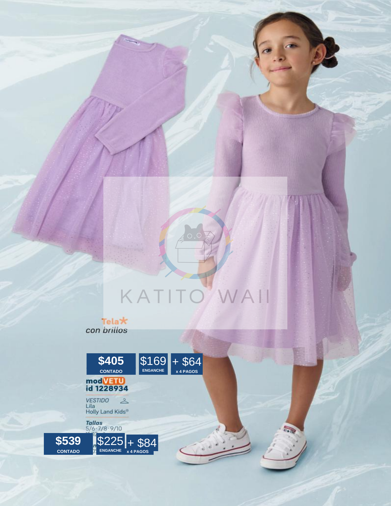 Vestido lila con brillos