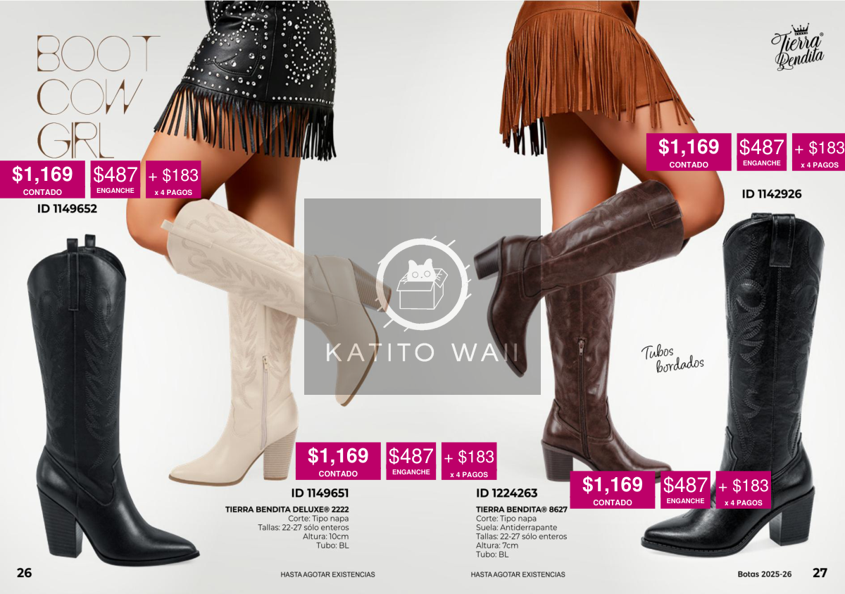 Bota negra de tacón alto