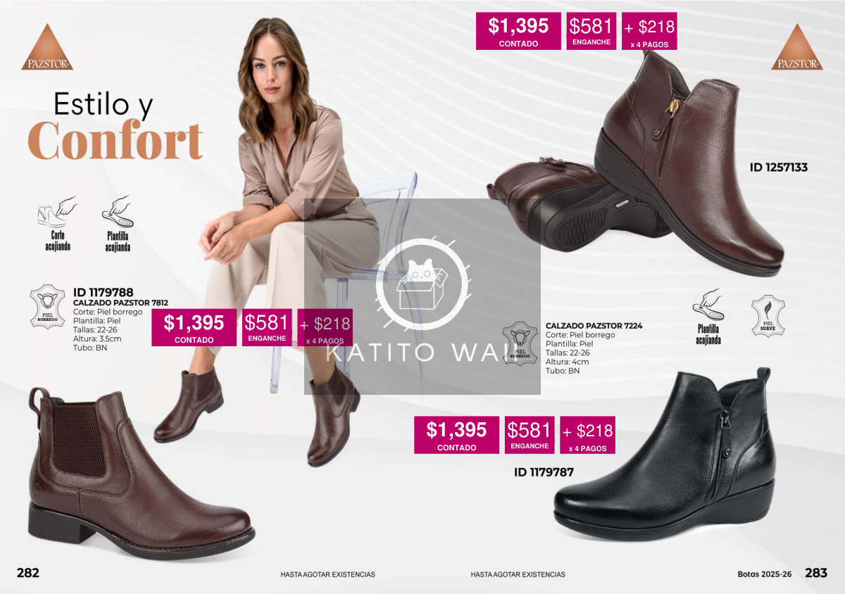 Botines de piel para dama