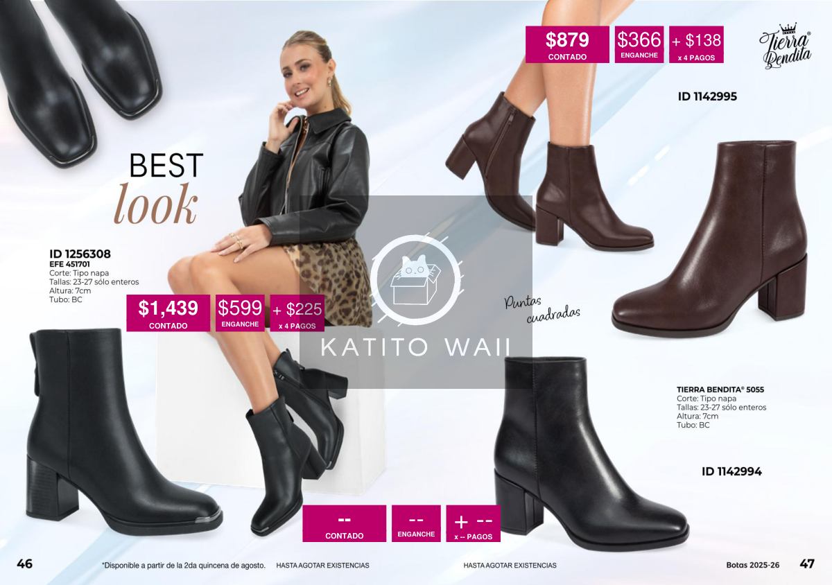 Botines de cuero negro