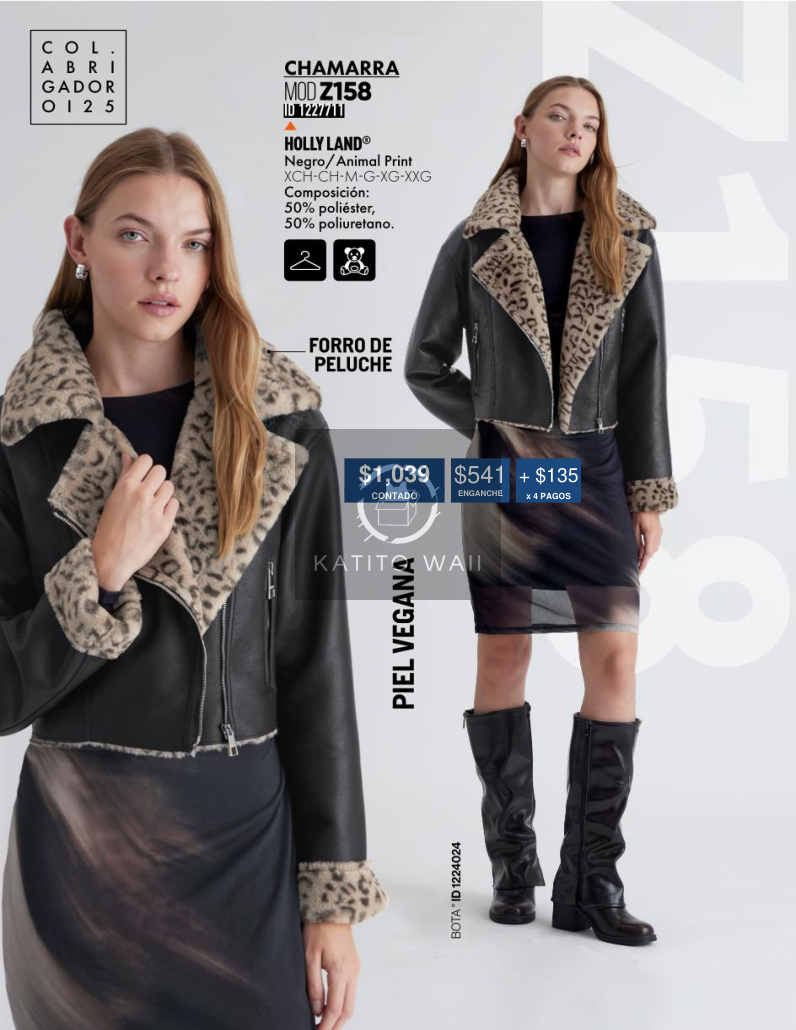 Chamarra negra con estampado animal