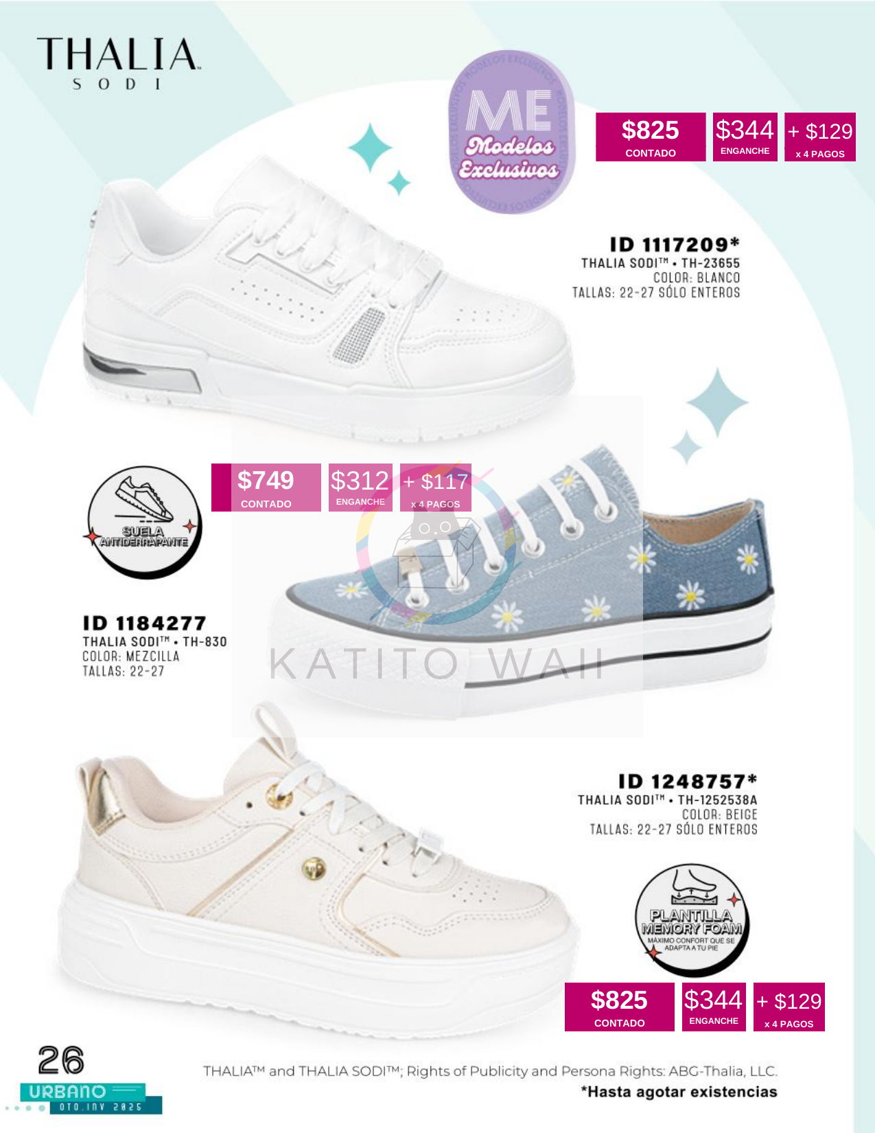 Tenis Thalia Sodi azul con flores