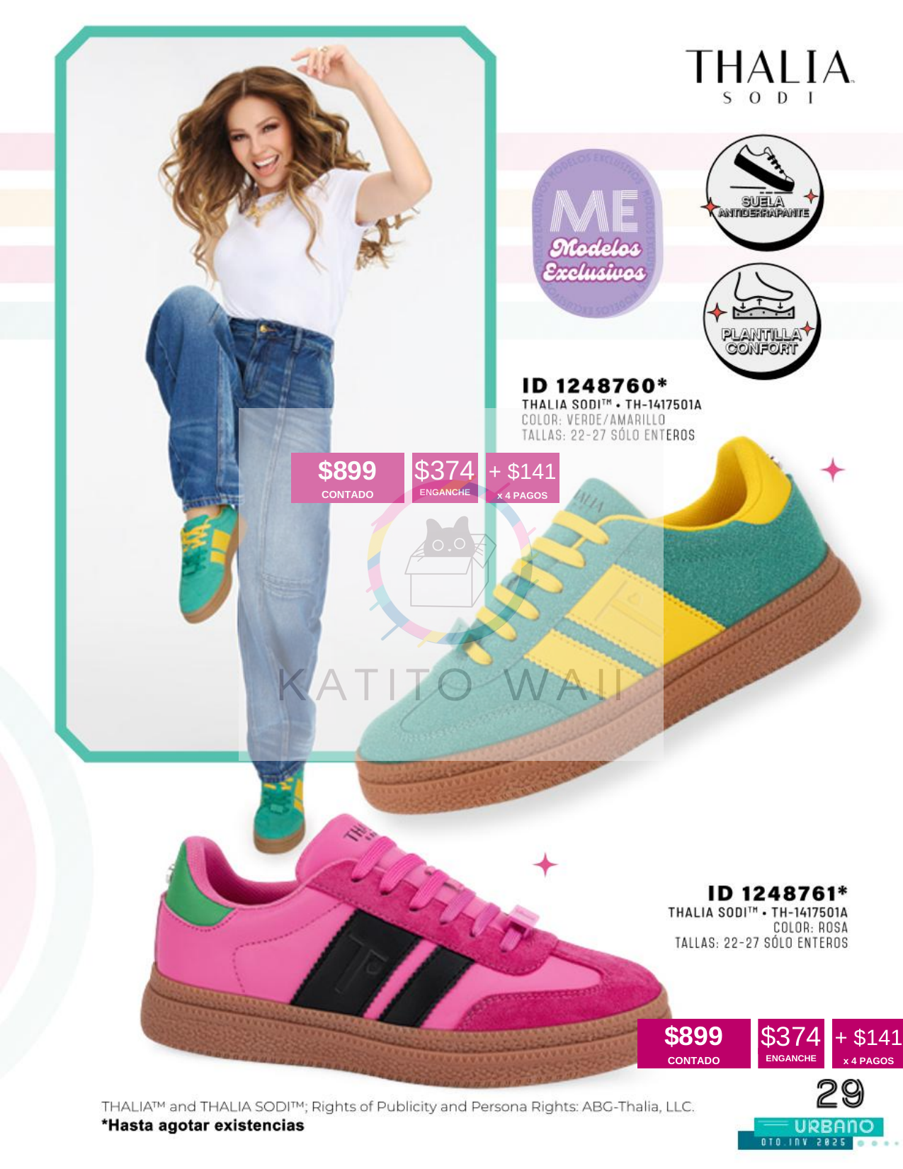 Tenis Thalia Sodi modelo urbano