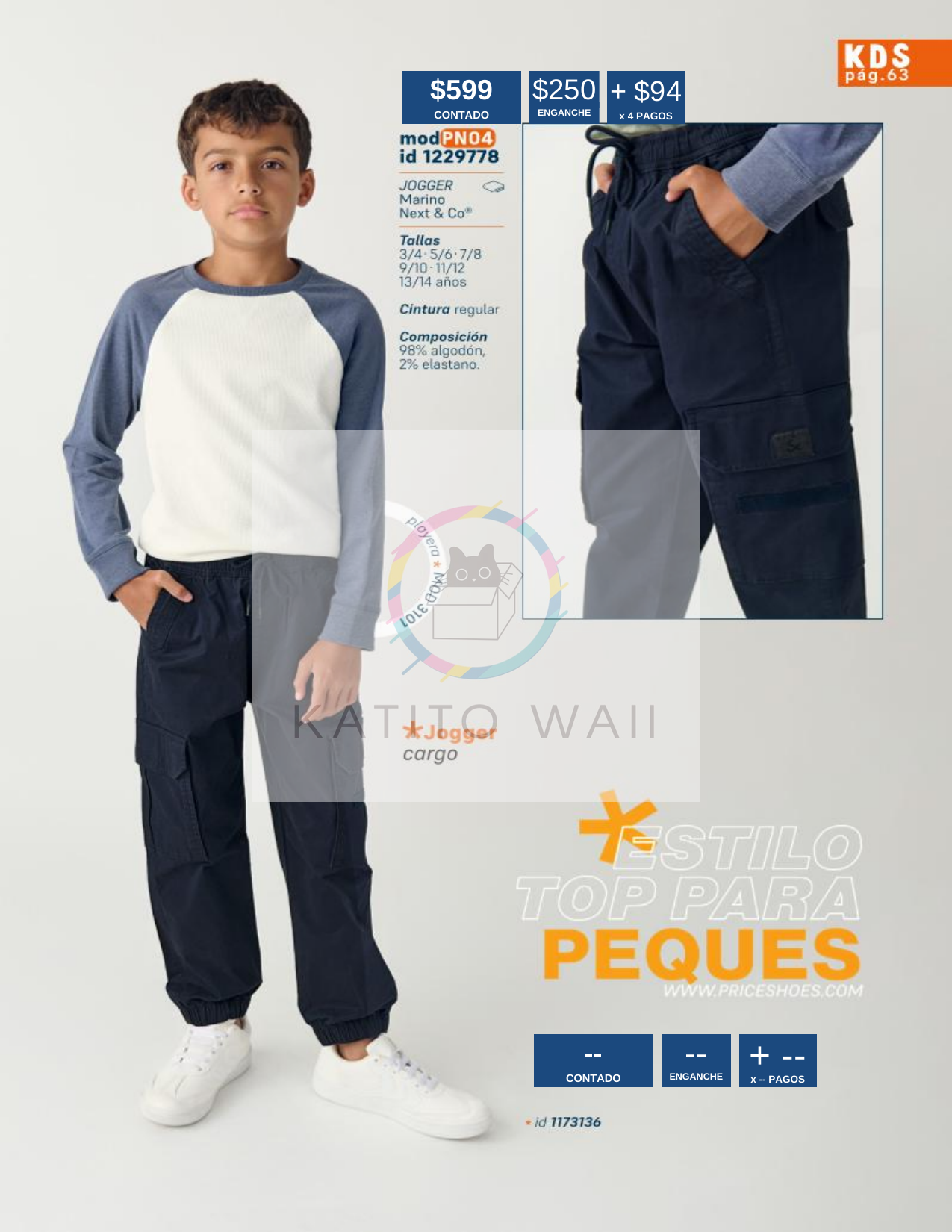 Jogger cargo para niño