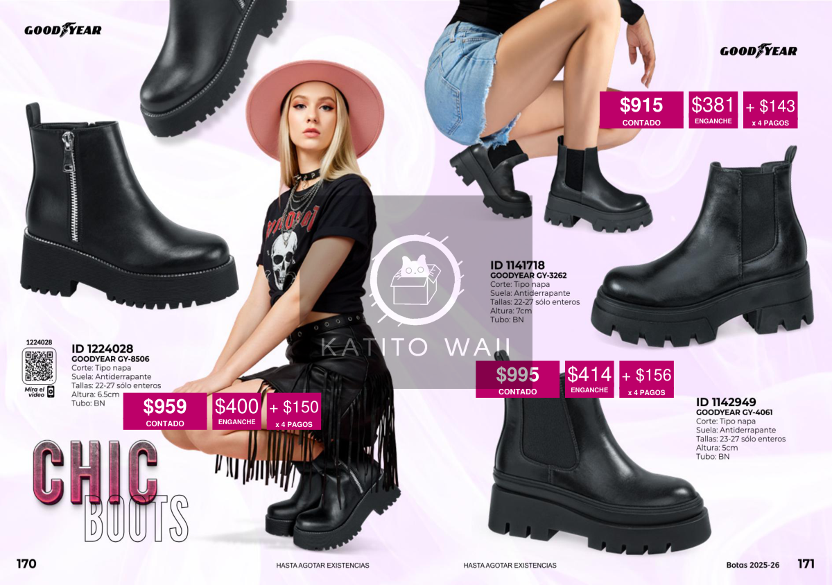 Botas negras Goodyear