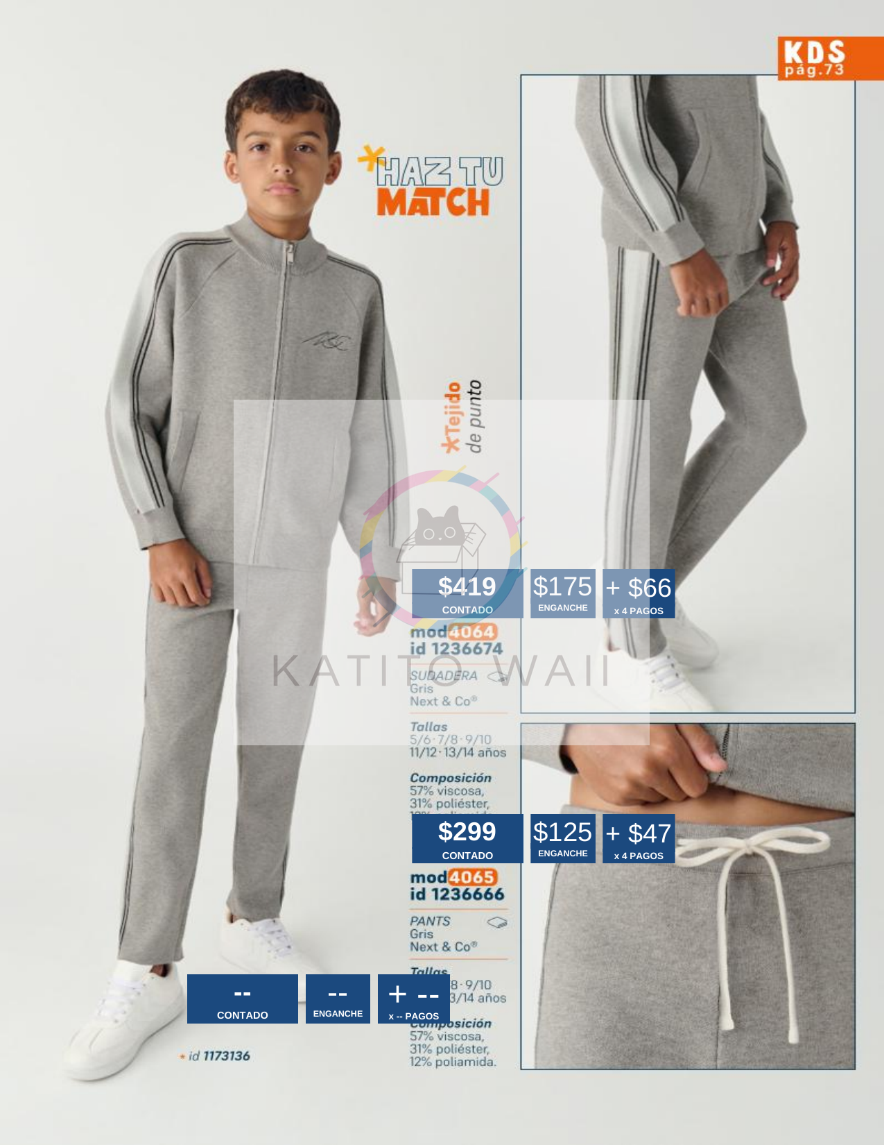 Conjunto deportivo gris para niño