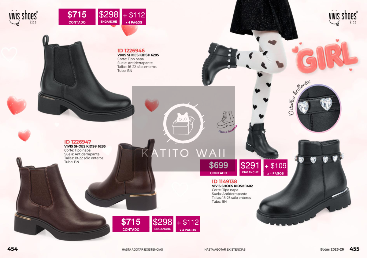 Botines negros para niña