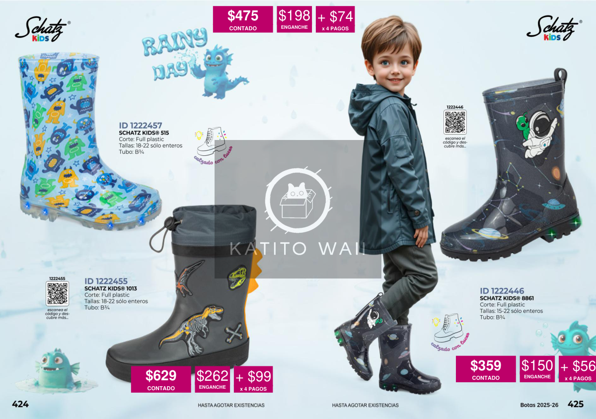 Botas de lluvia para niños