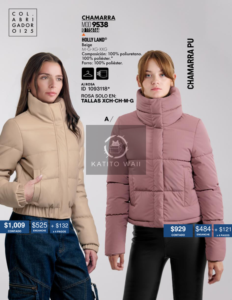 Chamarra acolchada para mujer