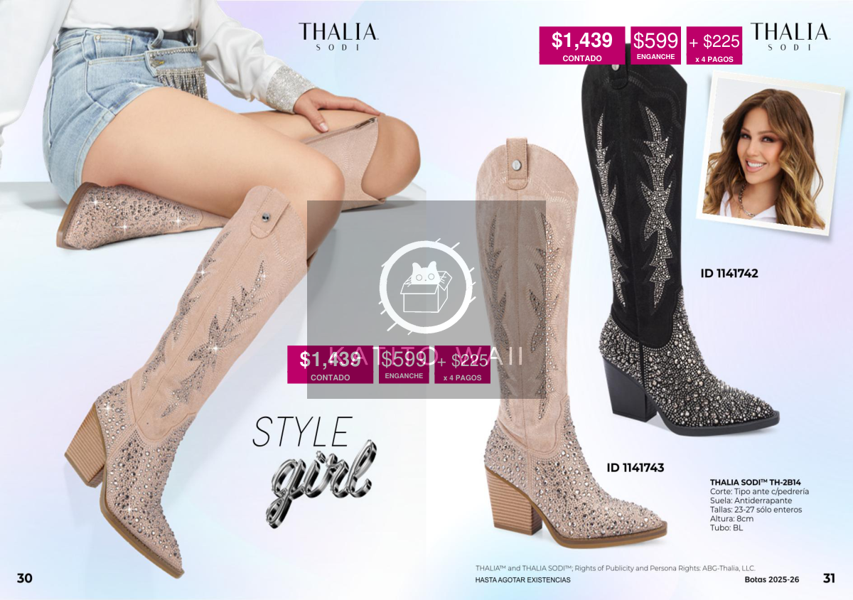 Bota alta Thalia Sodi beige