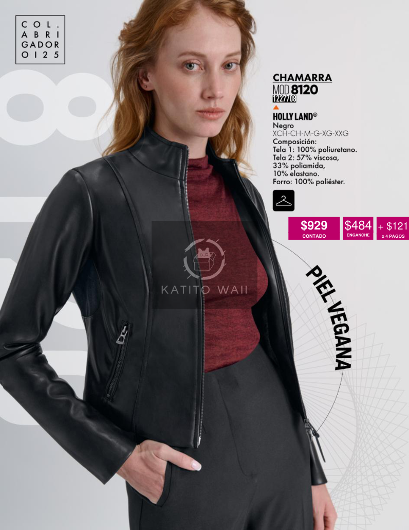 Chamarra negra vegana