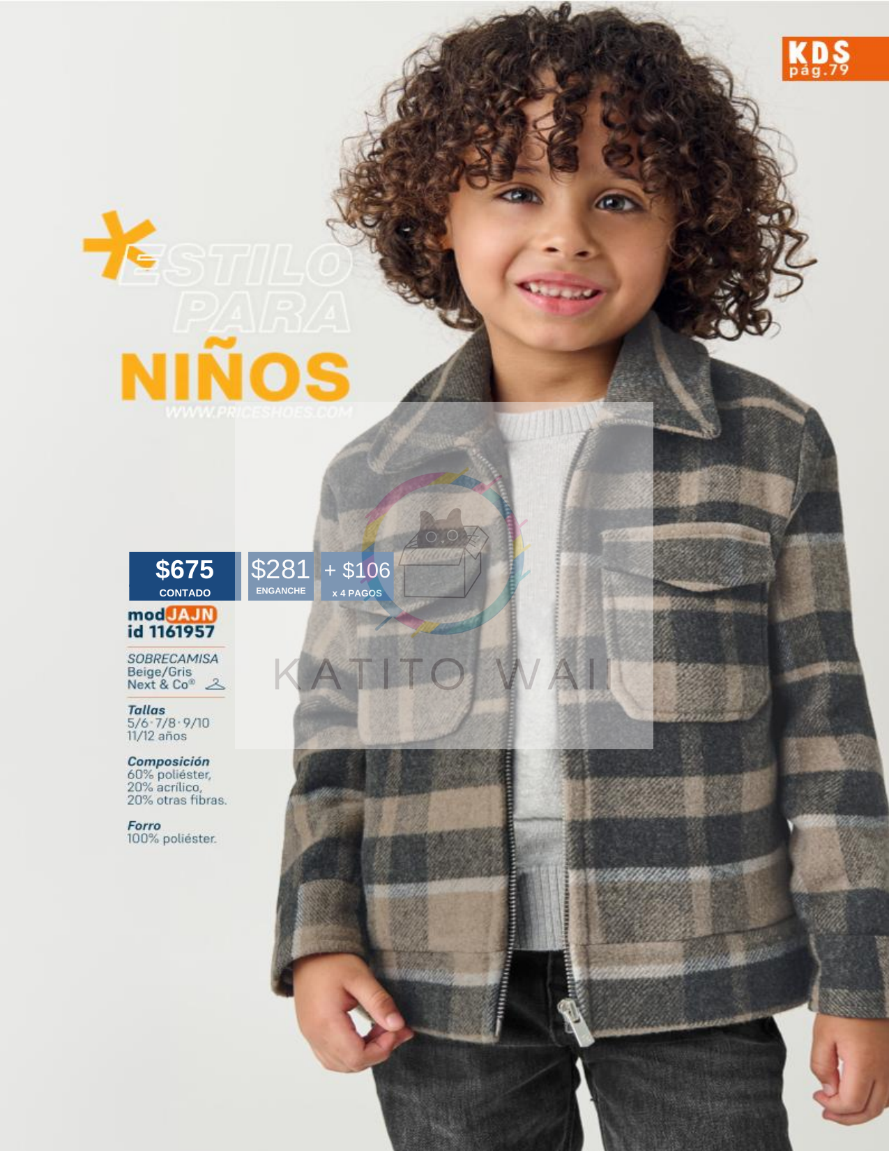Sobrecamisa infantil a cuadros