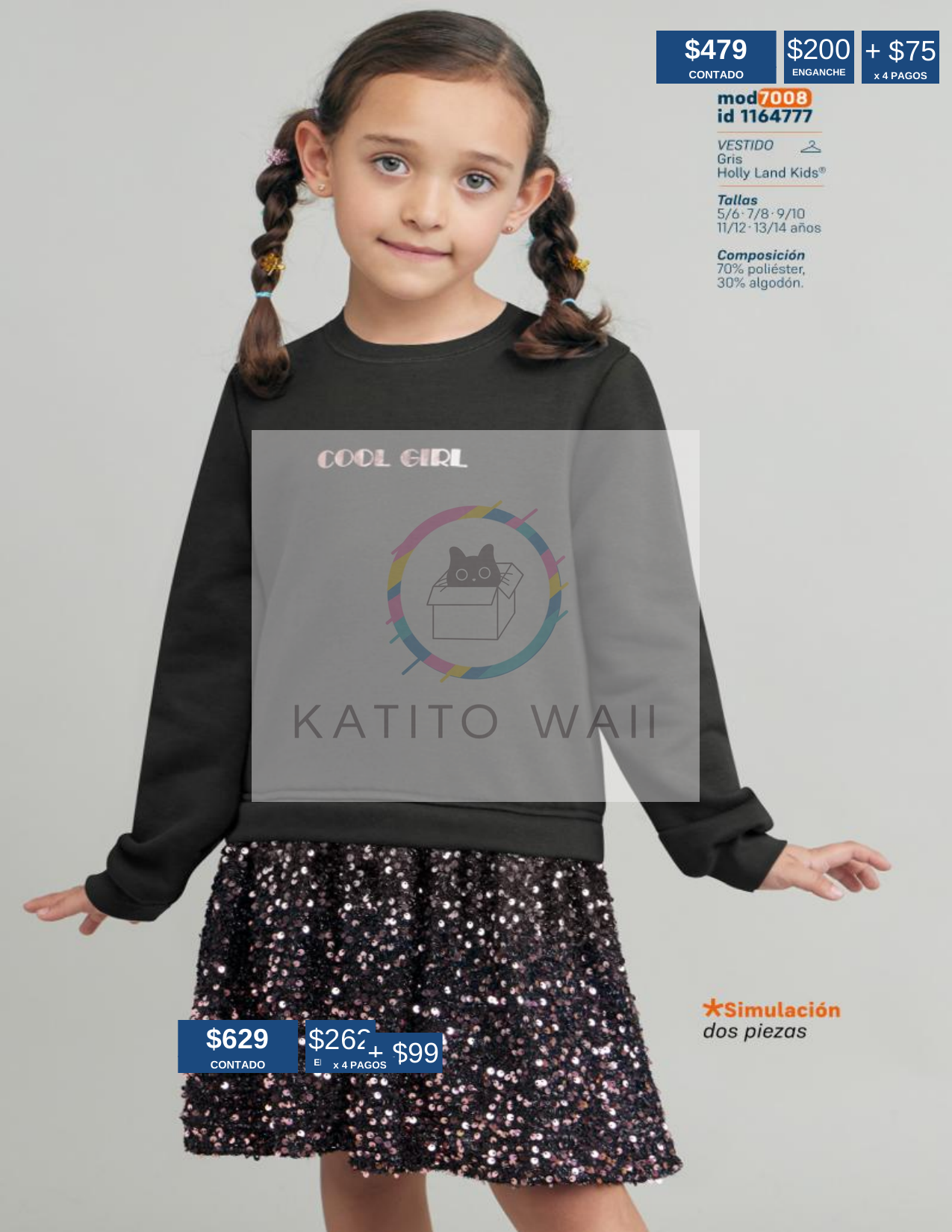 Vestido 'Cool Girl' para niña