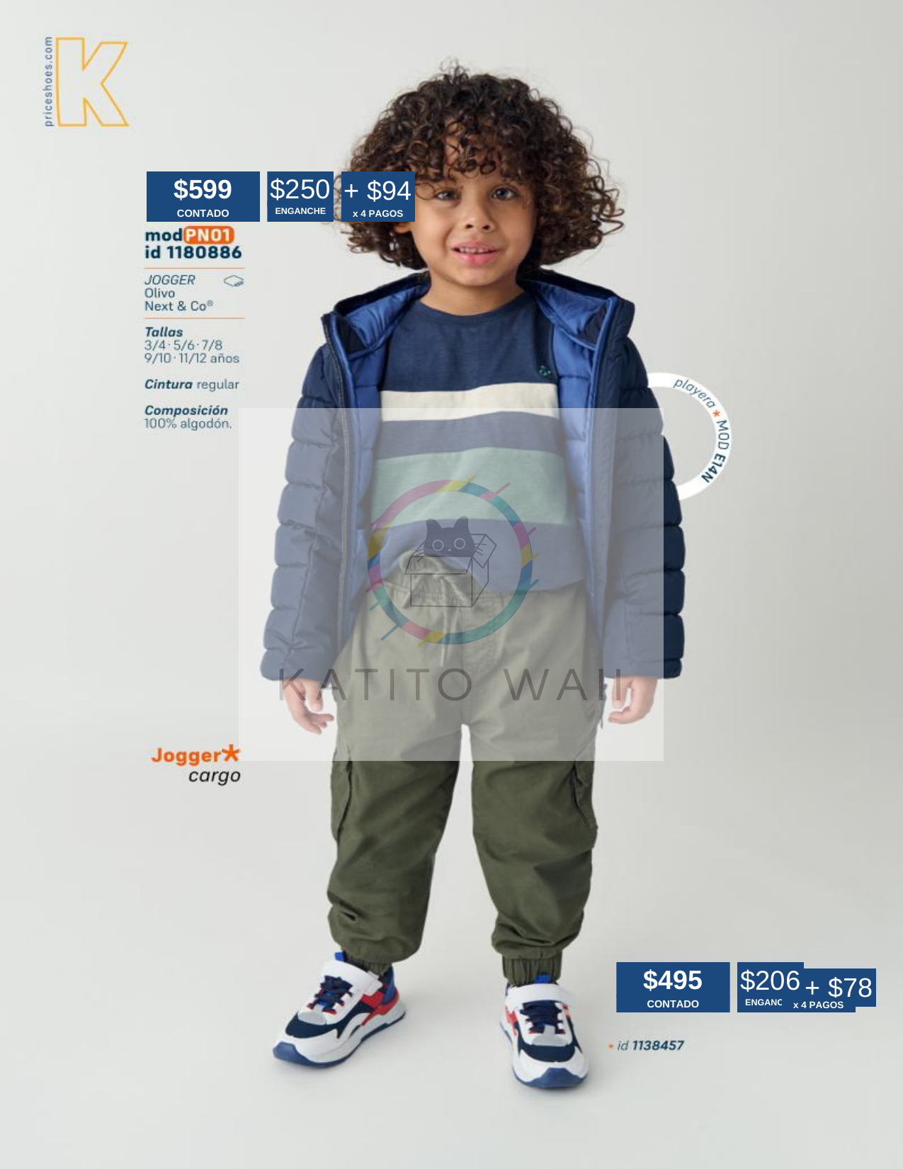 Jogger cargo para niño