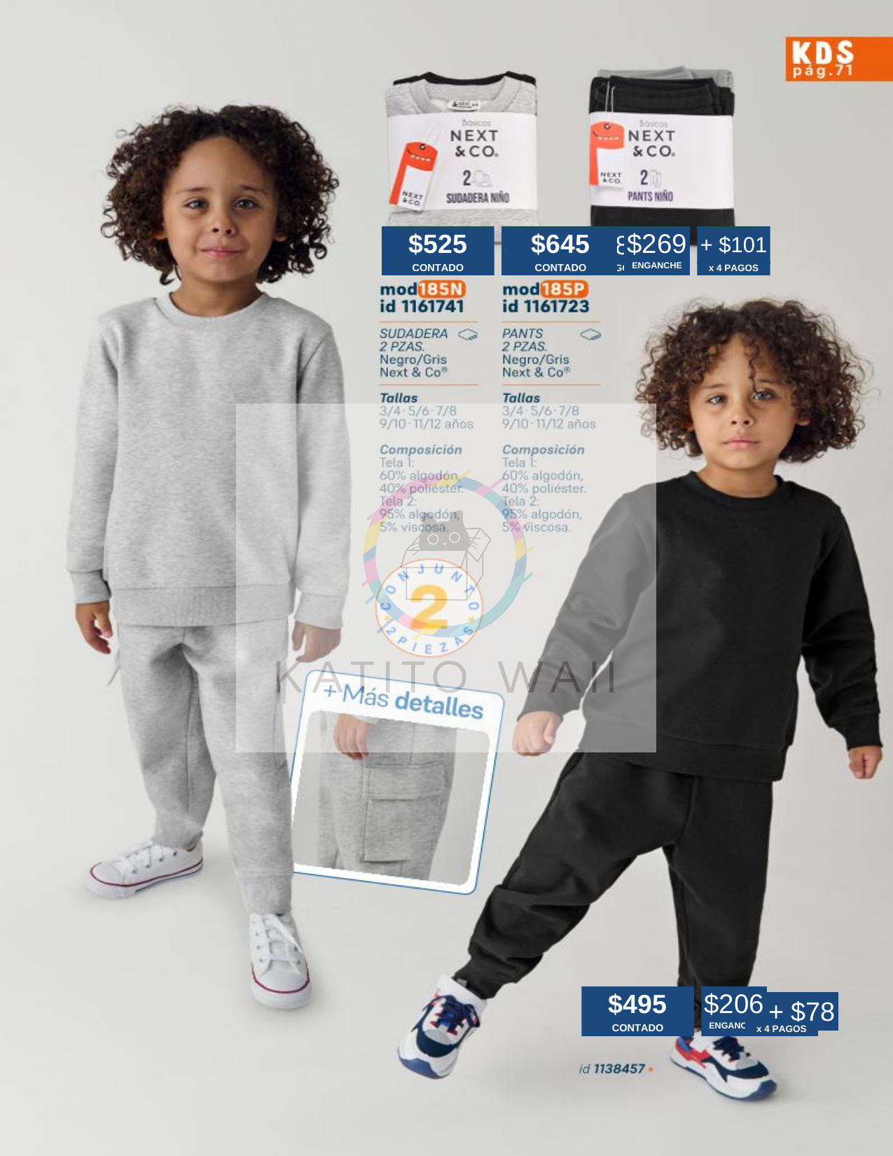 Conjuntos de sudadera y pantalón para niños