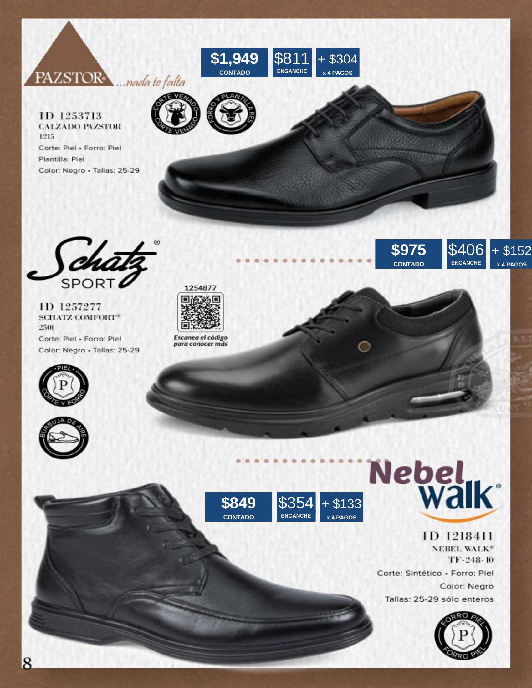 Zapato casual negro PAZSTOR