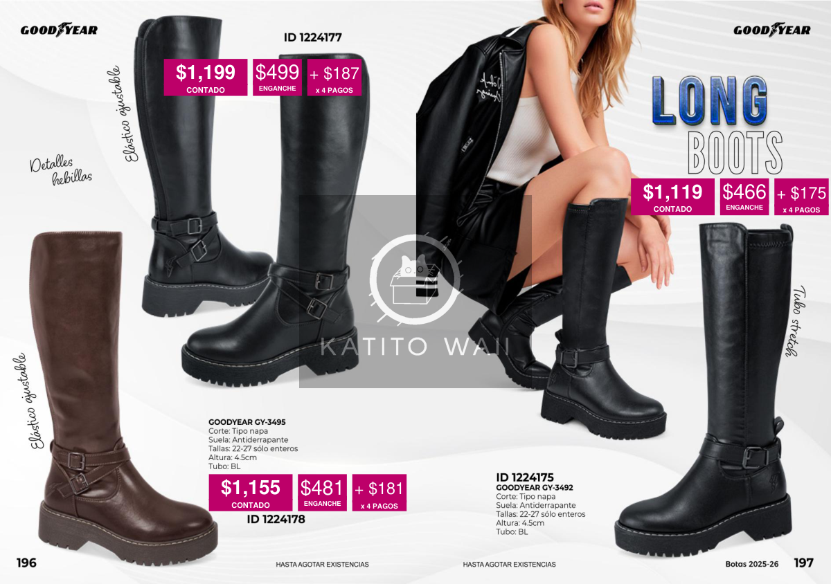 Goodyear Caz 5436 Botas largas negras