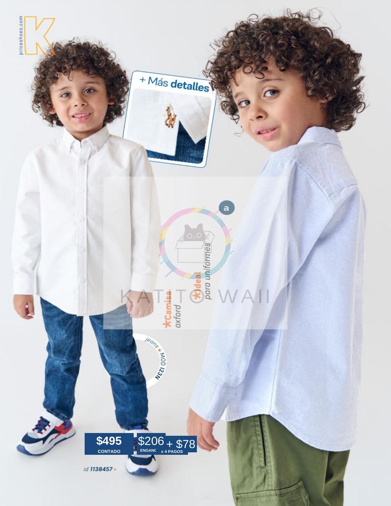 Camisa oxford para niño