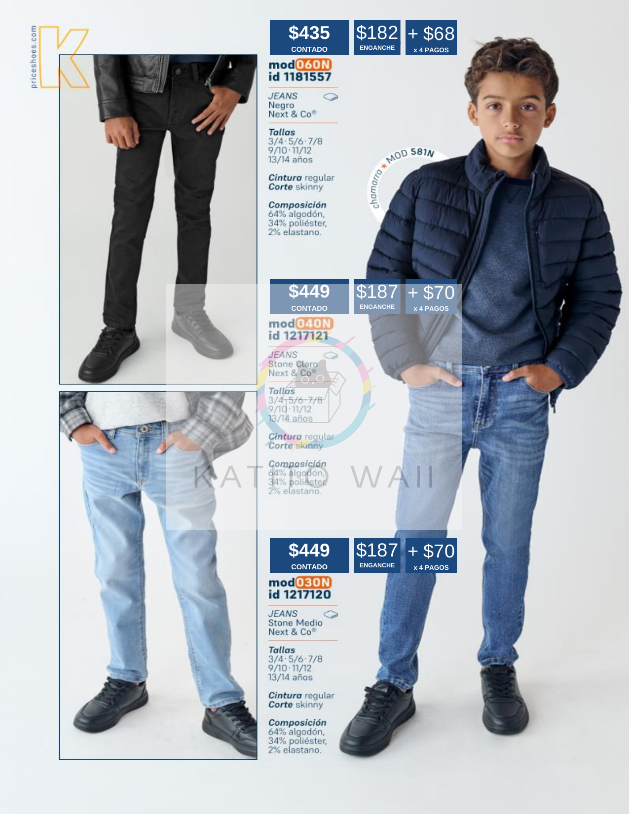 Jeans de mezclilla para hombre