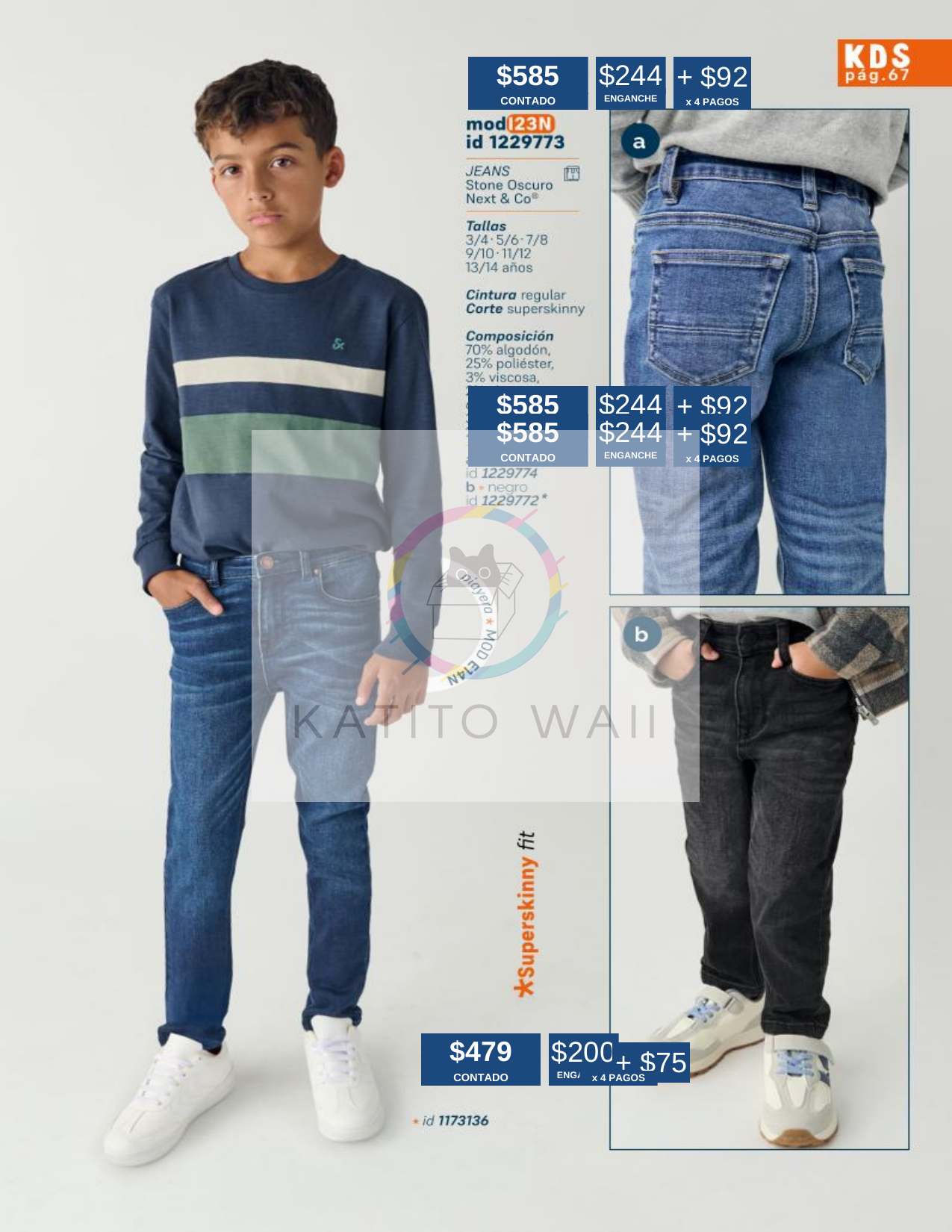 Jeans de mezclilla para niños