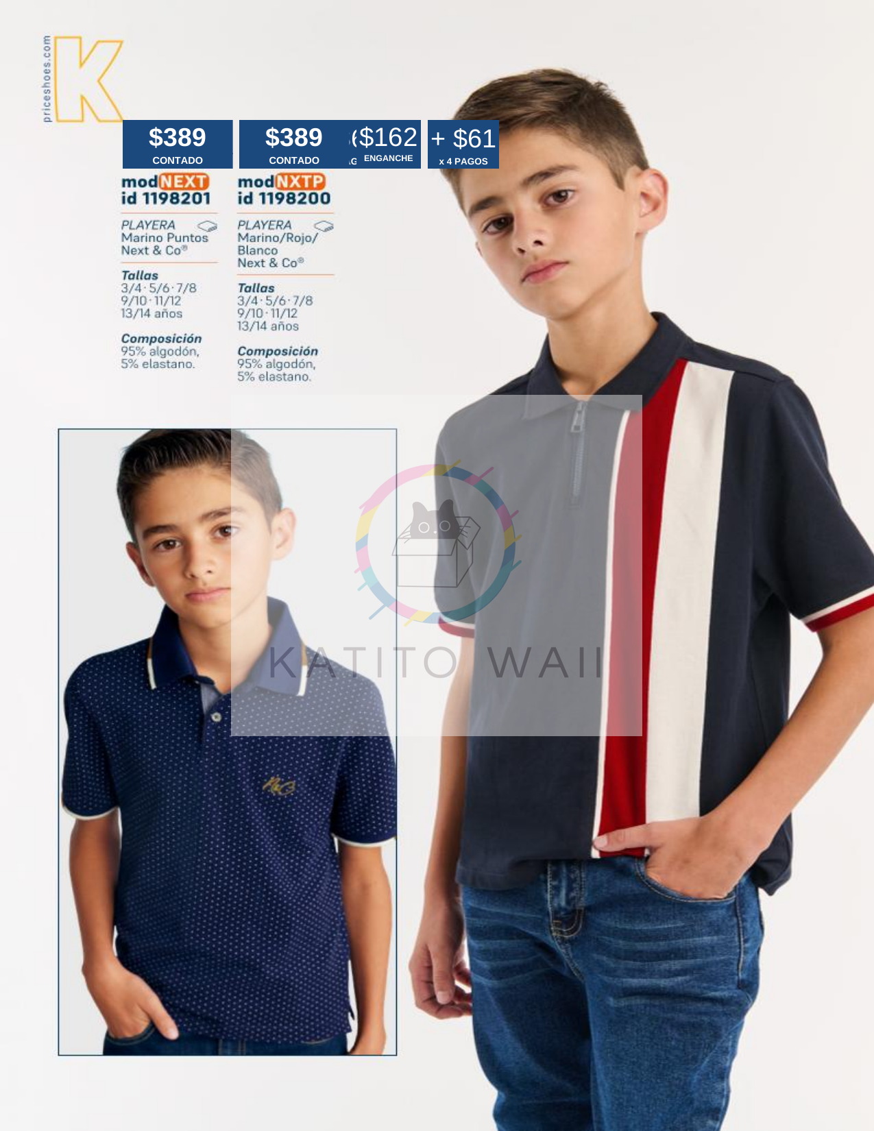 Playera polo para niño