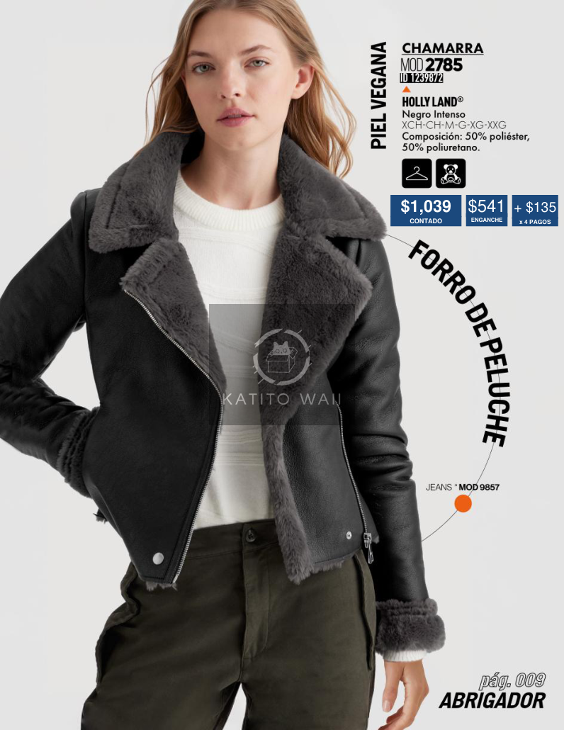 Chamarra piel vegana